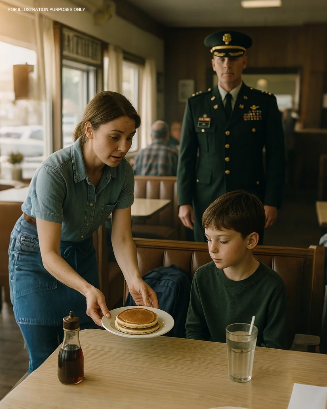 She Gave Him Pancakes Every Morning with No Questions Asked—Then One Day, Military SUVs Surrounded the Diner