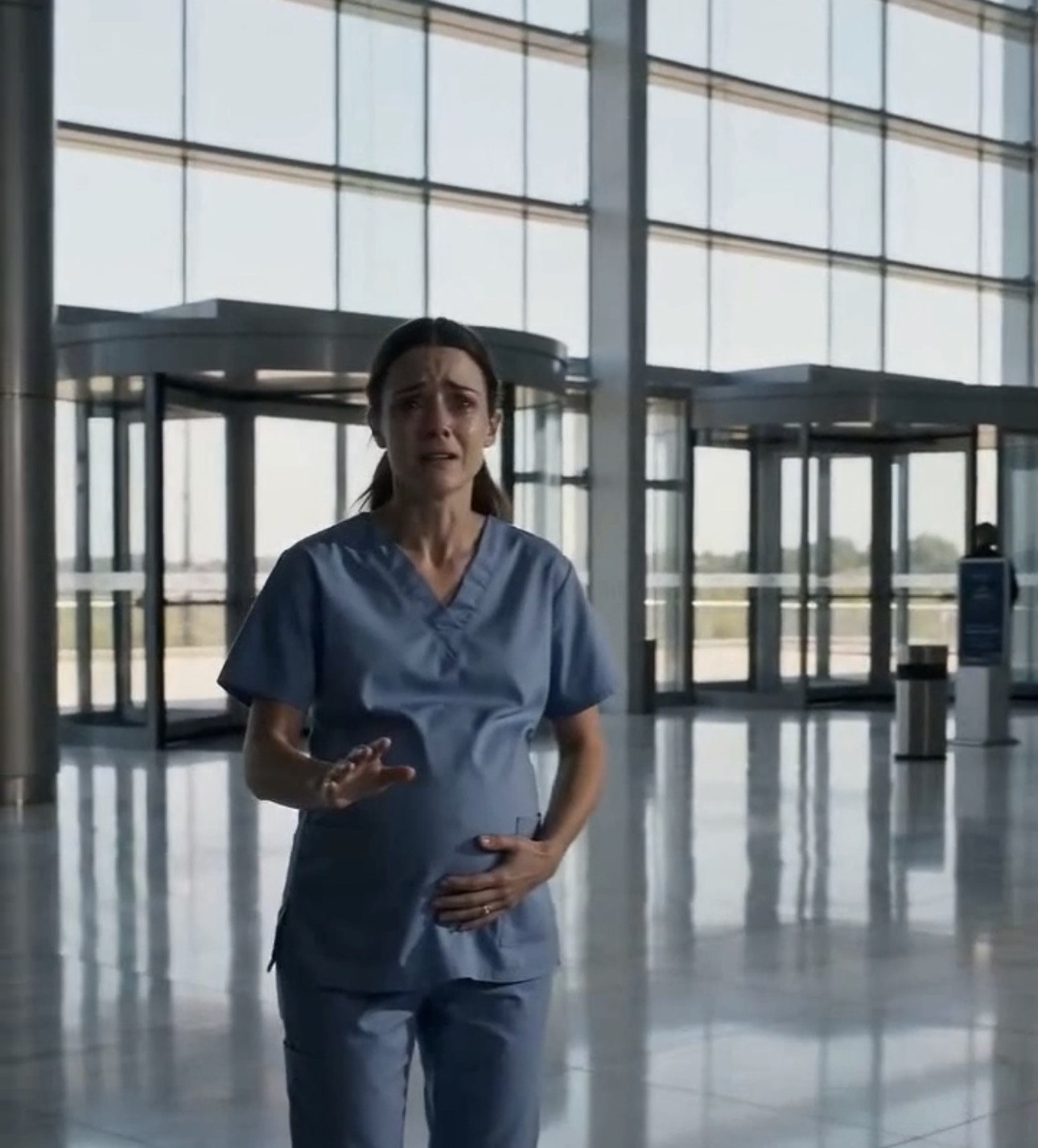 She Kicked a Crying, Pregnant Nurse Out of the Lobby
