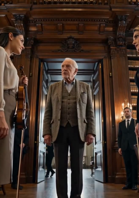 She Tried to Remove the Young Violinist—Then the Library’s Owner Walked In